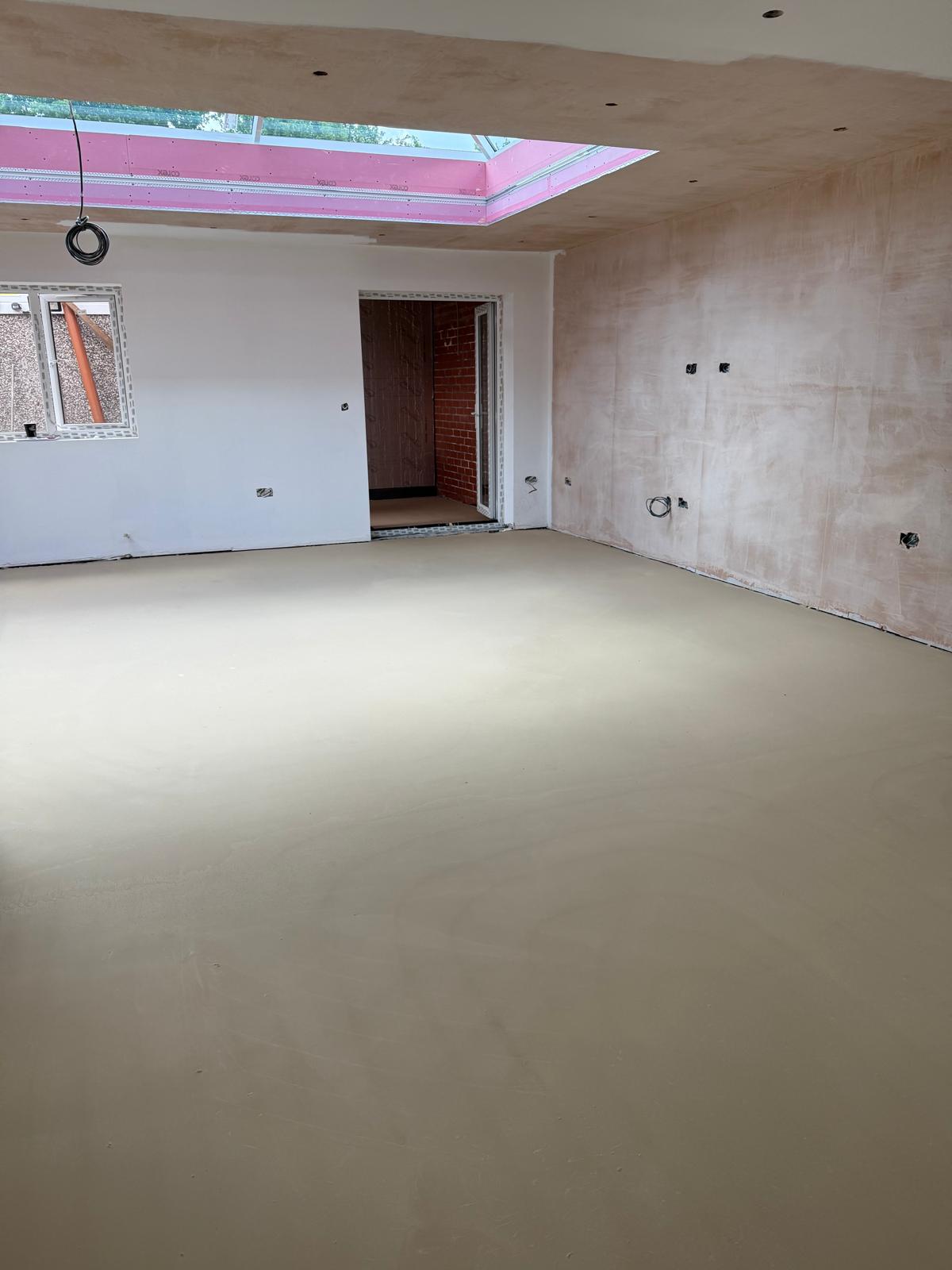 Recent retrofit underfloor heating project in Cheshire