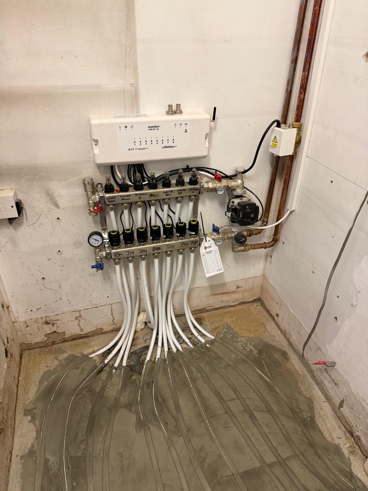 Recent retrofit underfloor heating project in Cheshire