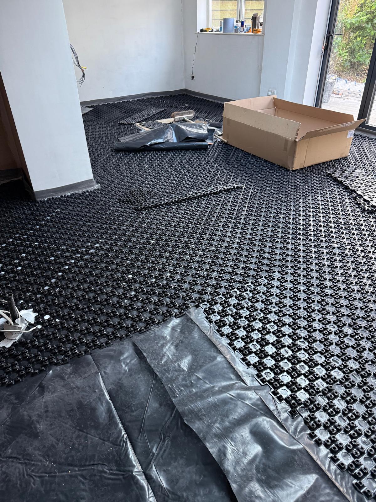 Recent retrofit underfloor heating project in Cheshire